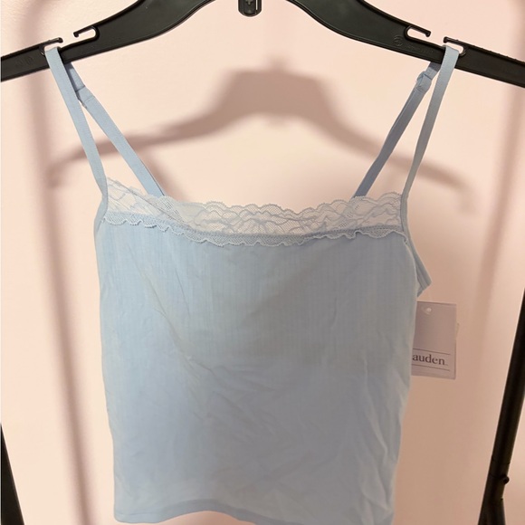 Auden Tops - Auden Light Blue Lace Cami Modal Unlined XS NWT